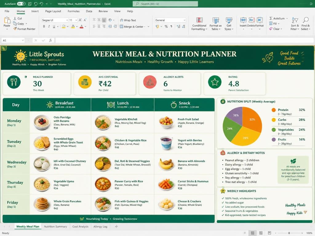 Weekly Meal & Nutrition Planner